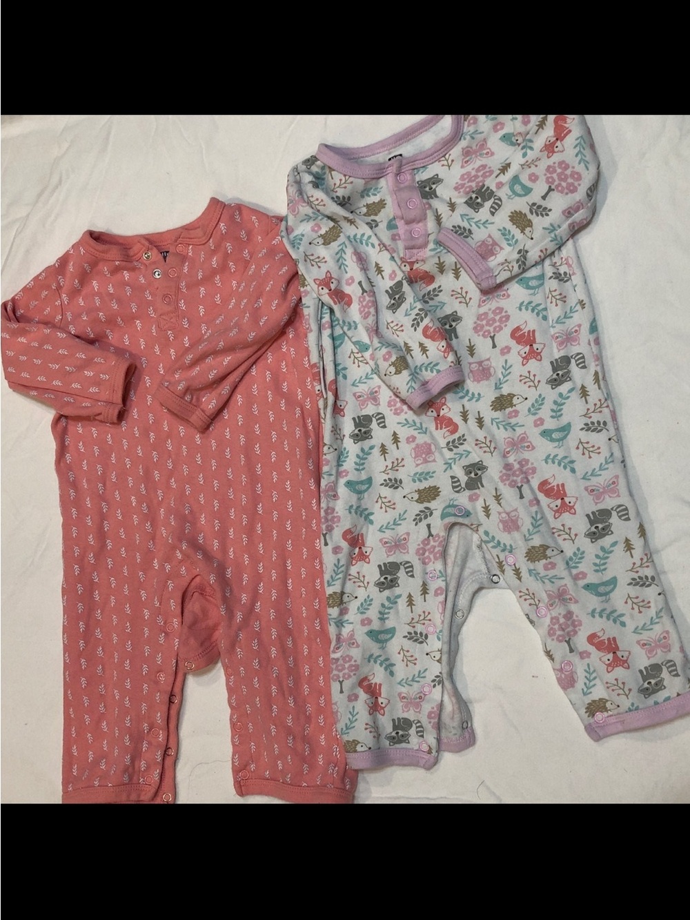 Carter's Girls' Mixed Sleep & Play Tops in Pink, Yellow, Blue, Gray, White - Picture 4 of 5